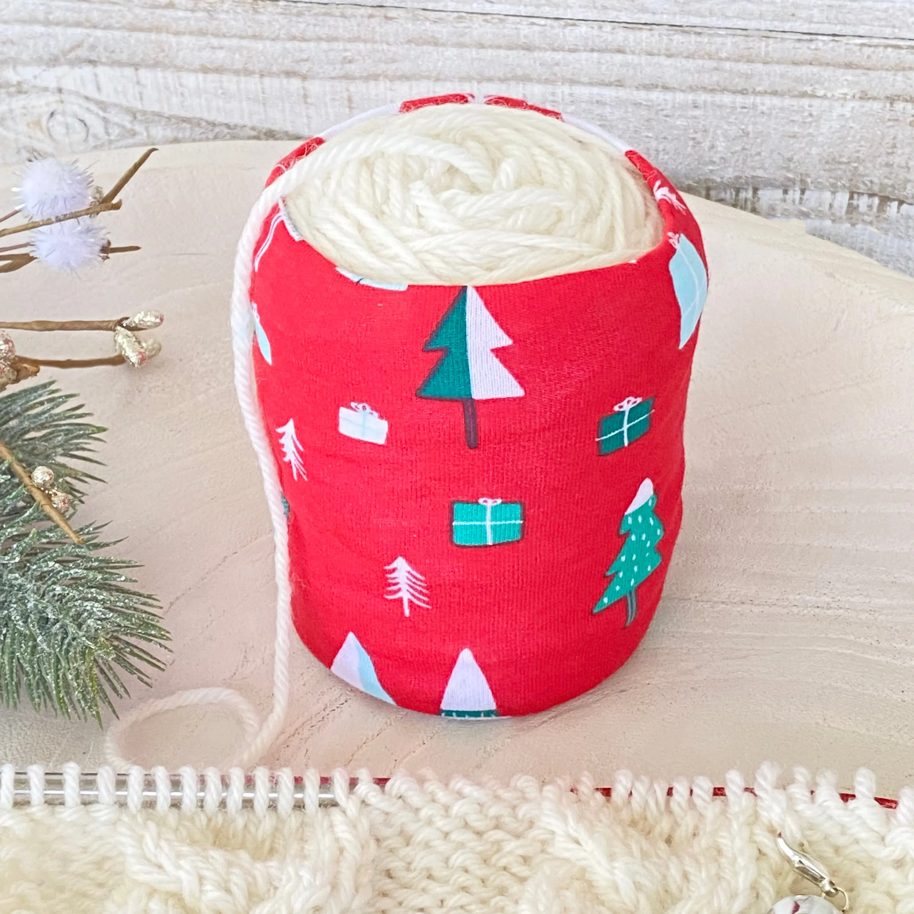 Red Christmas Tree Skein Coat