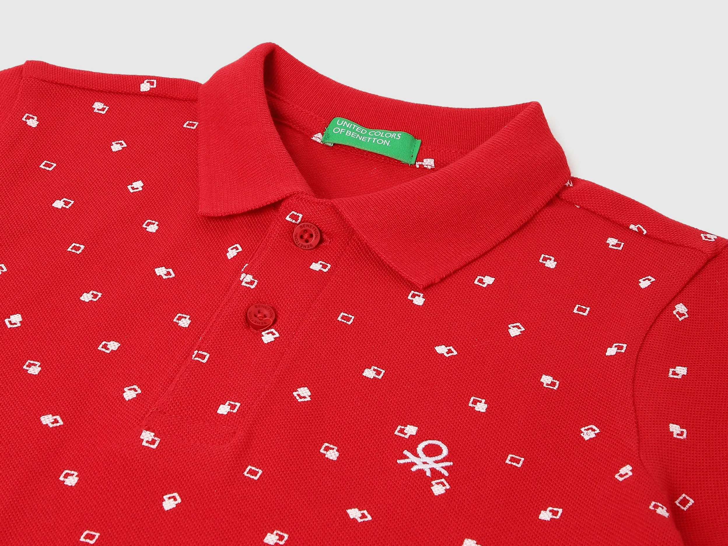 Regular Fit Polo Neck Printed T-shirts