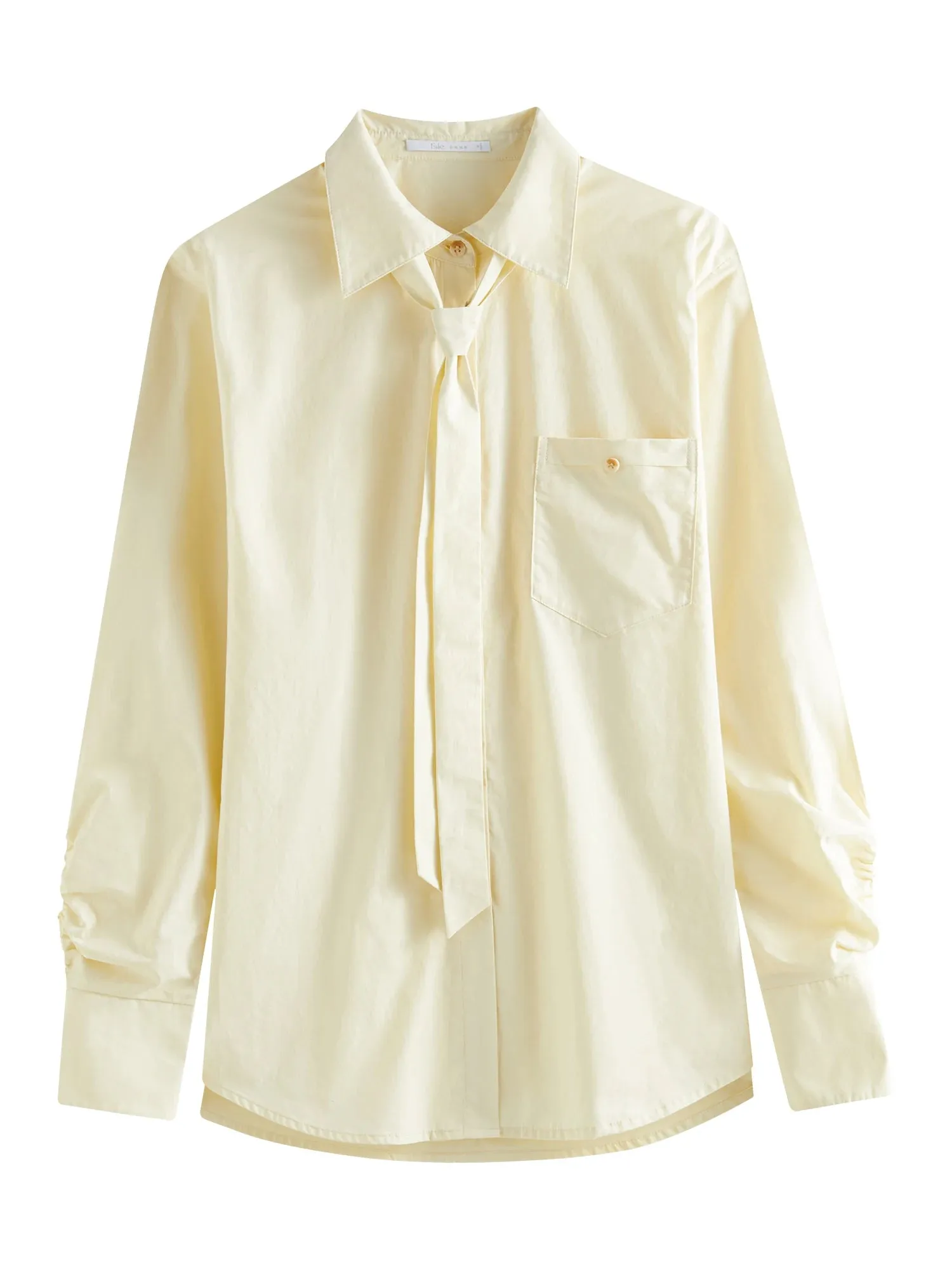 Relax Fit Long Sleeved Shirt with Detachable Tie