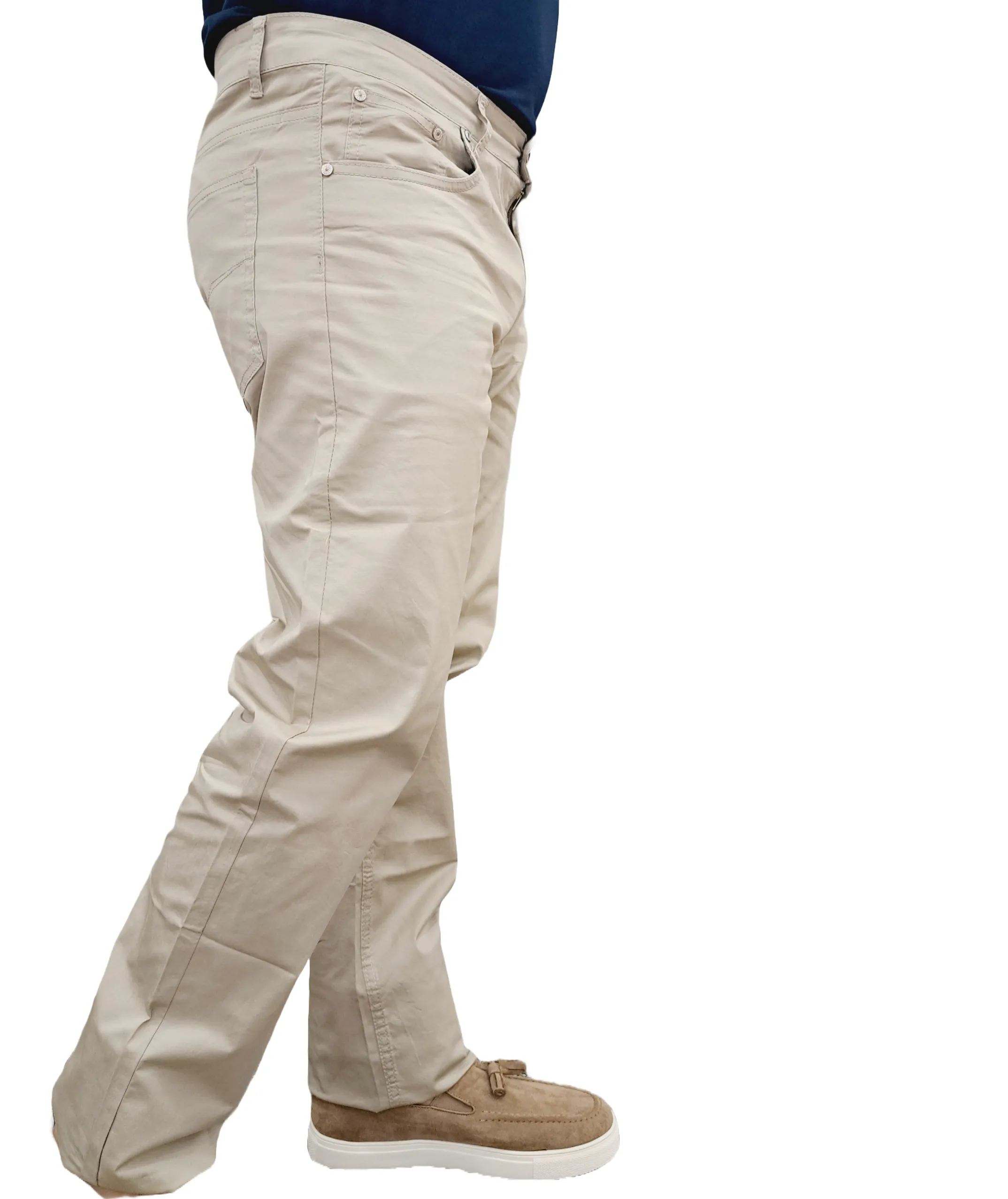 RELAXED FIT COTTON BLEND TROUSER