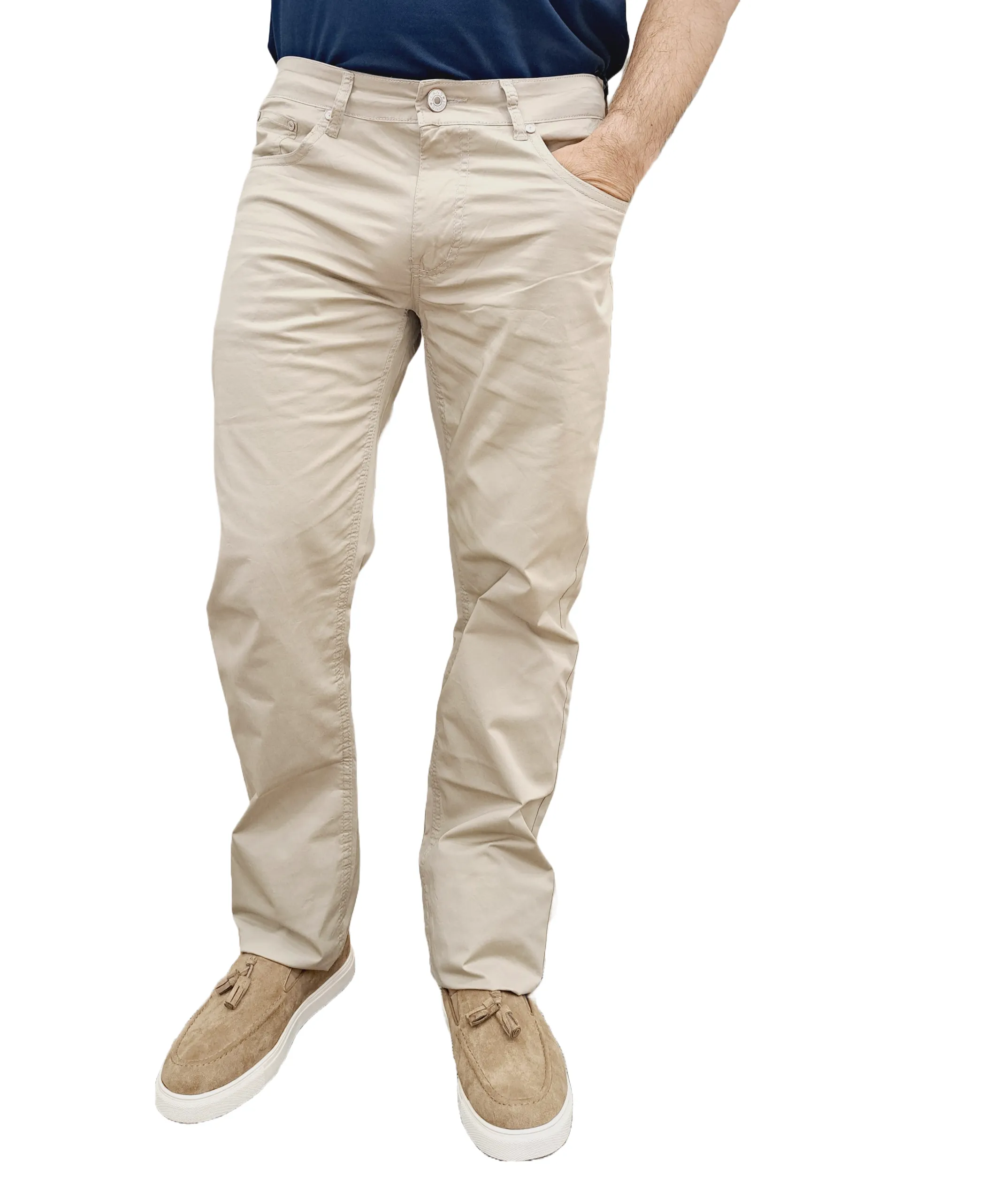 RELAXED FIT COTTON BLEND TROUSER