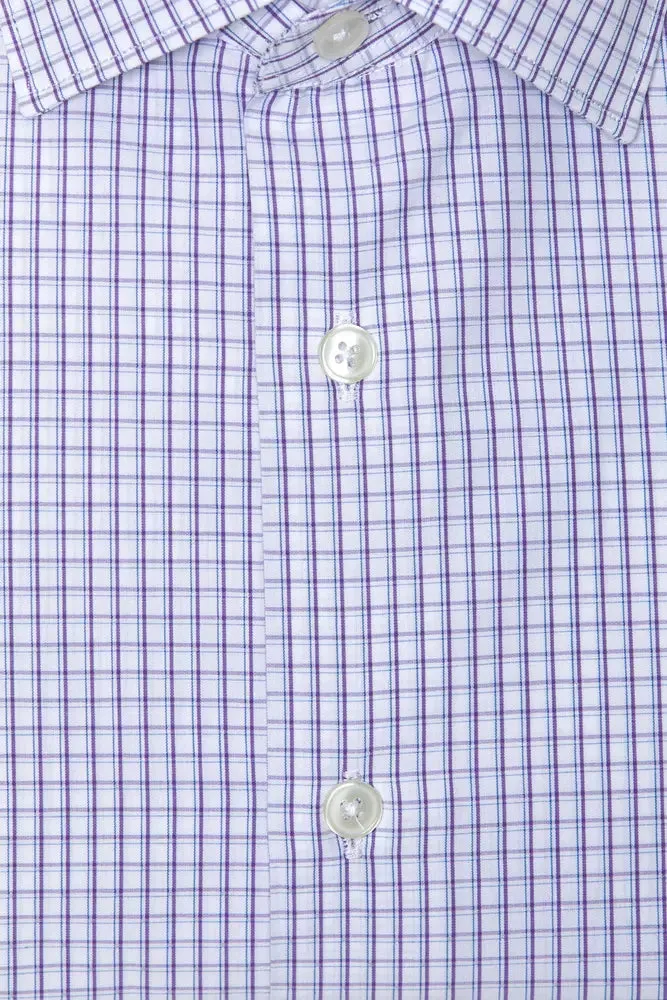 Robert Friedman Elegant Burgundy Cotton Slim Shirt