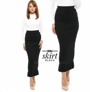 Ruffle Pencil Skirt