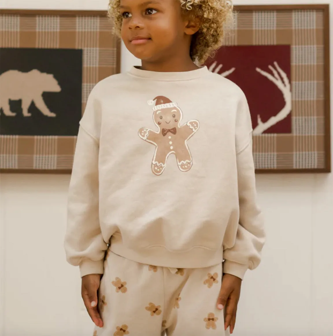 Rylee   Cru- Relaxed Sweatshirt   Sweatpant Set (Gingerbread)