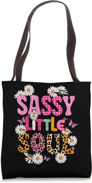 Sassy Little Soul Vibrant Daisy Butterfly Style Tote Bag