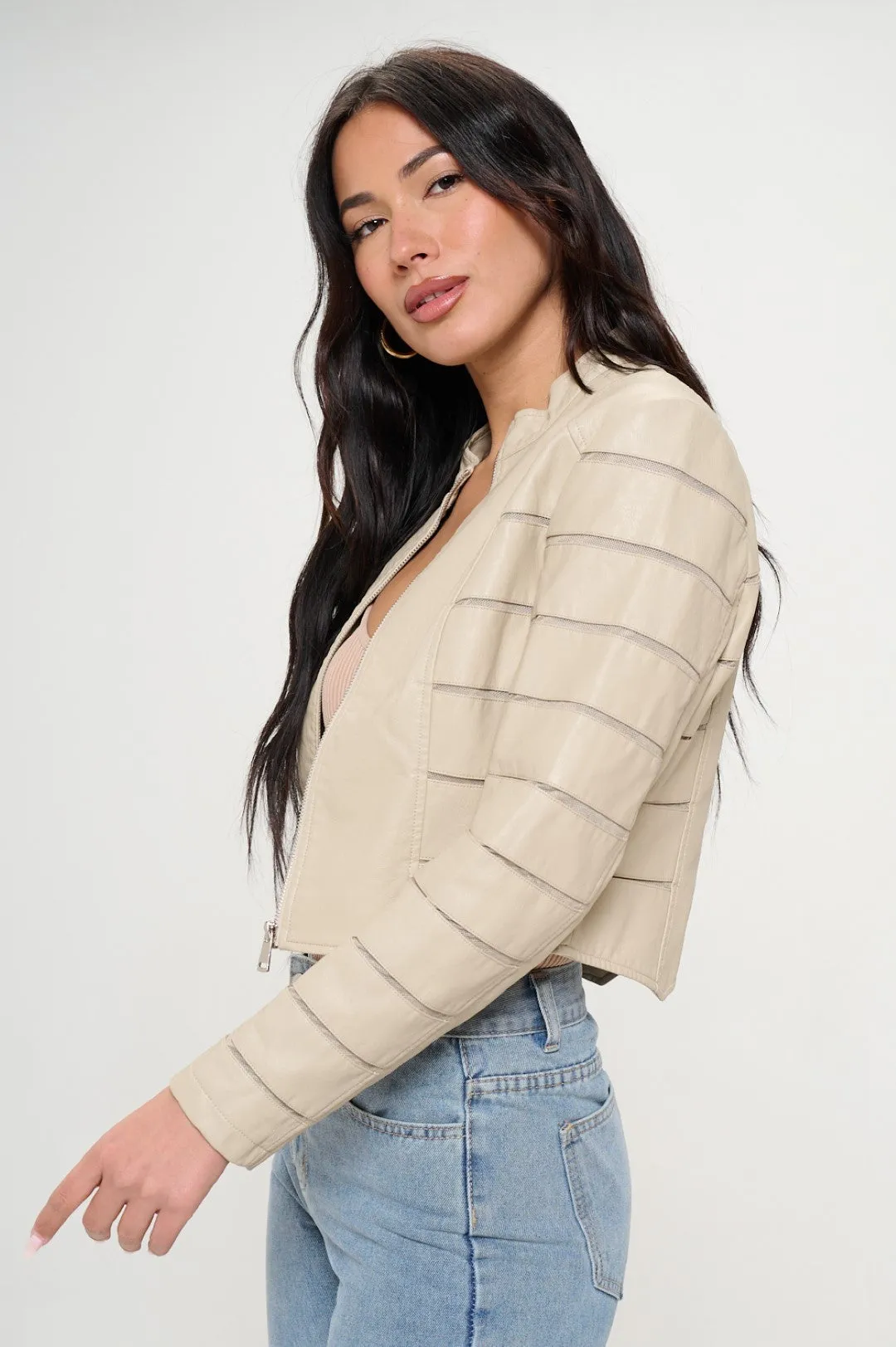 Savannah Breeze Moto Jacket (Cream)