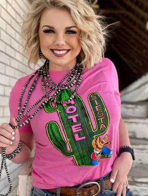 Siesta Motel-Barbara F Artist Series Tee By Texas True Threads