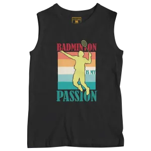 Sleeveless Drifit Shirt: Badminton Passion