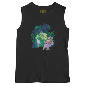 Sleeveless Drifit Shirt: Badminton Sloth