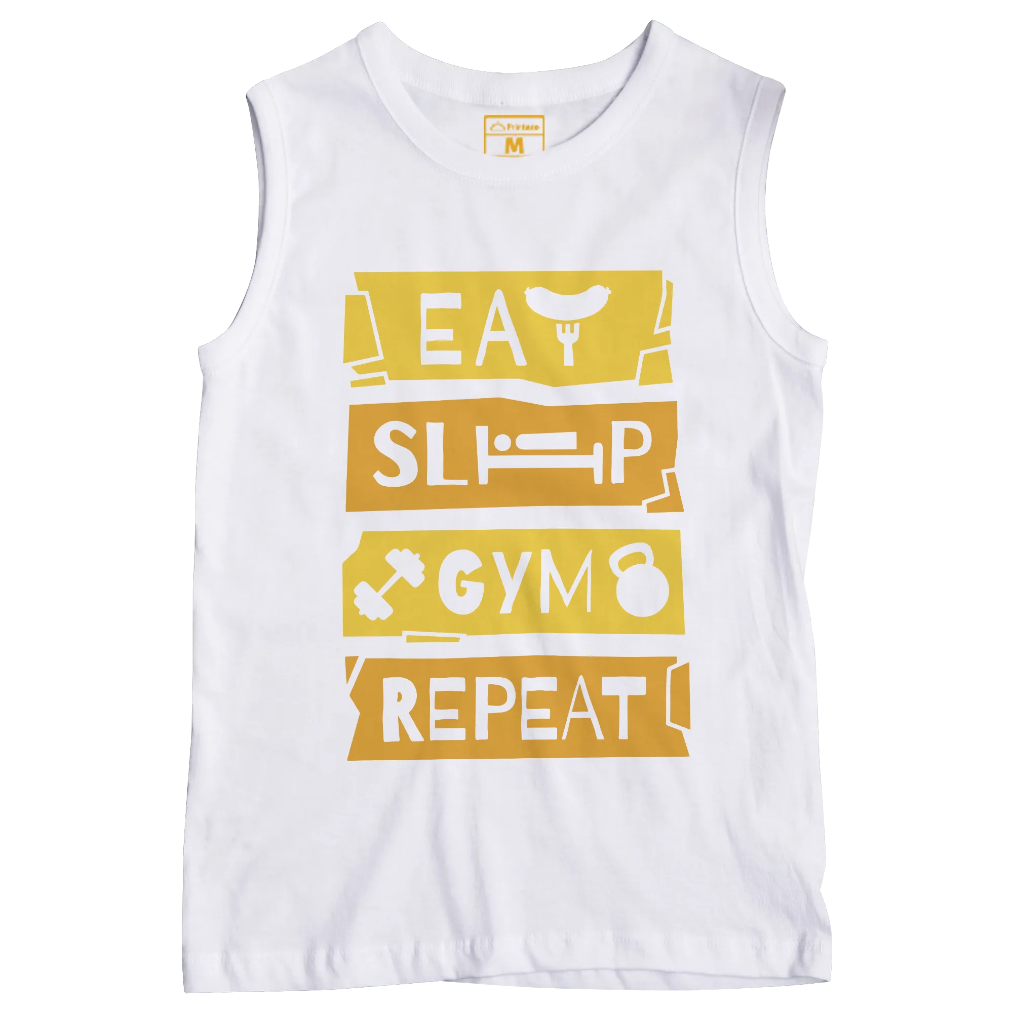Sleeveless Drifit Shirt: Gym Repeat