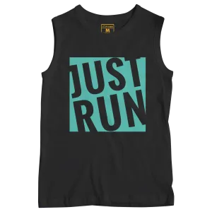 Sleeveless Drifit Shirt: Just Run
