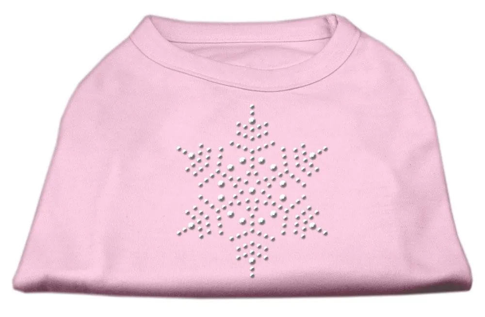 Snowflake Rhinestone Shirt  Light Pink XXXL(20)