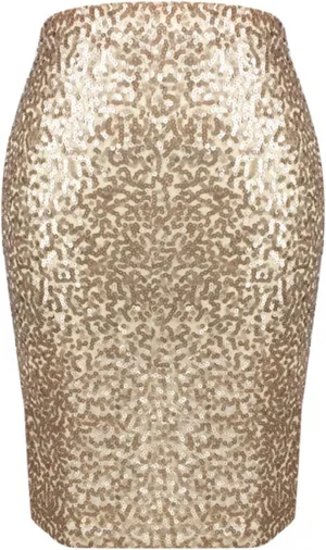 Summer Skirts for Women Trendy Sequin High Elastic Waist Slim Fit Midi Length Pencil A-Line Skirts Fashion Clubwear