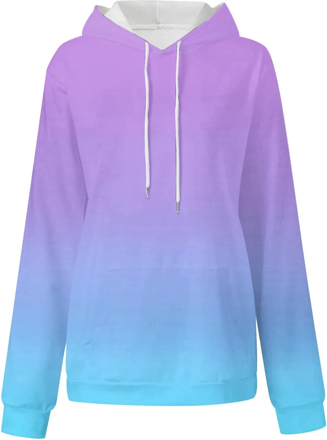 Sweatshirts for Women Trendy Gradient Hoodies Casual Drawstring Hoodie Teen Girl Oversized Sweatshirts with Pockets