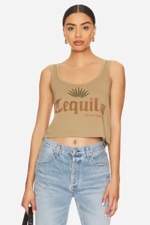 The Laundry Room Tequila Boxy Tank in Camel Gold