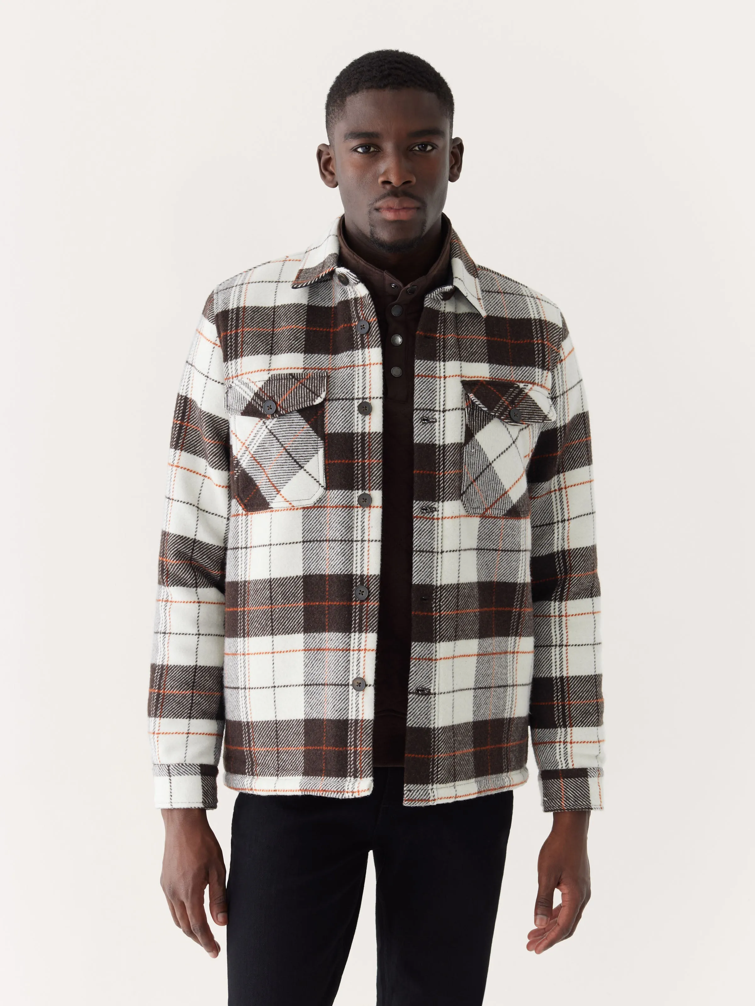 The Plaid Overshirt in Espresso