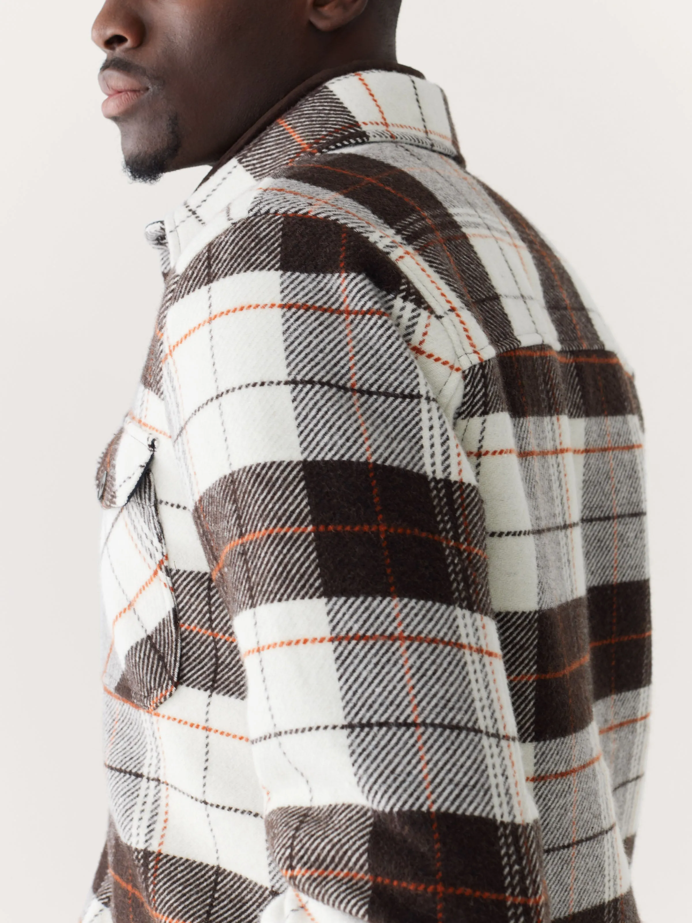 The Plaid Overshirt in Espresso