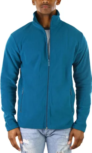 ToBeInStyle Men's Zip Up Long Sleeve High Collar Polar Fleece Jacket