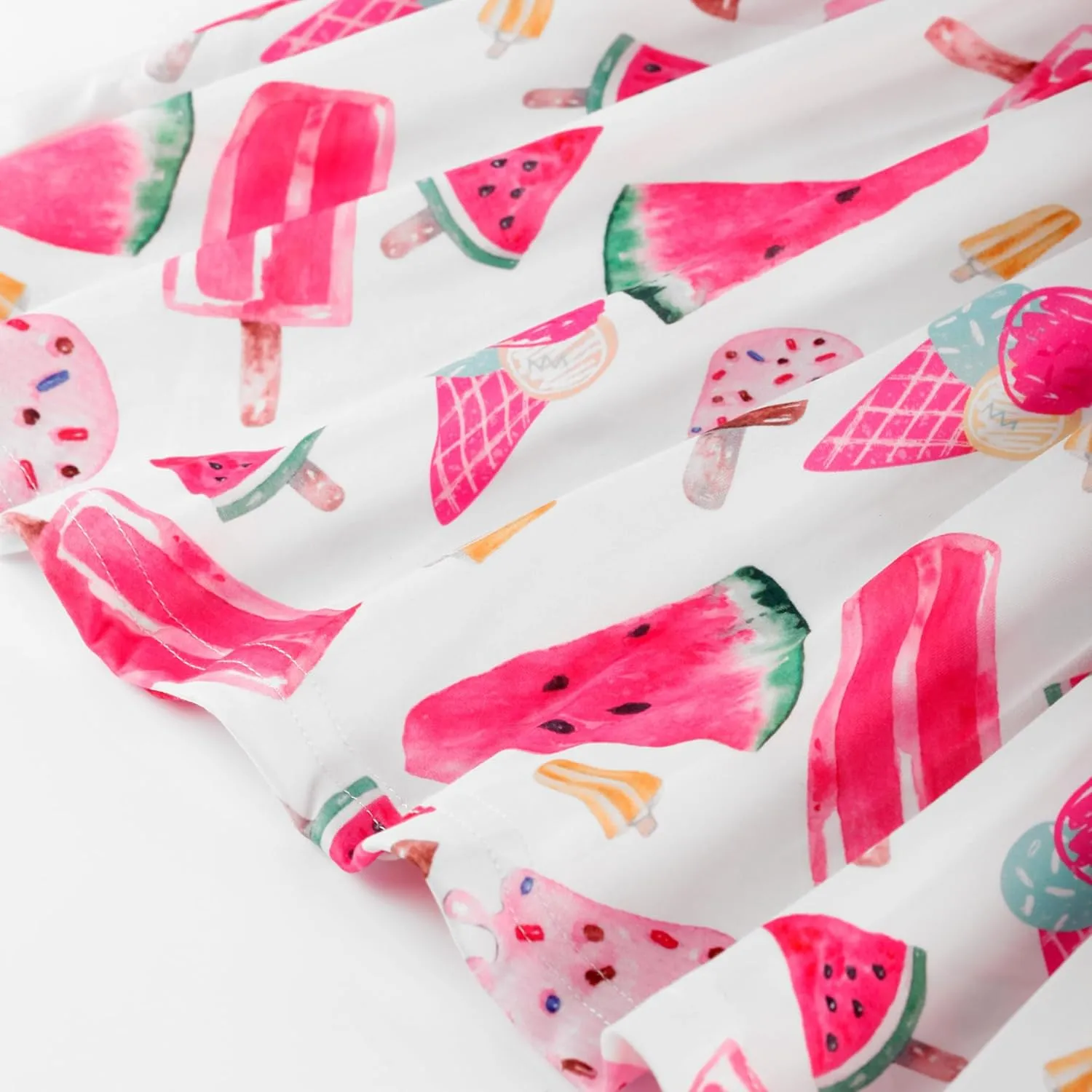 Toddler Girl Summer Dresses Kids Flutter Sleeve Casual Dress Vibrant Color Sundress 2-7 Years