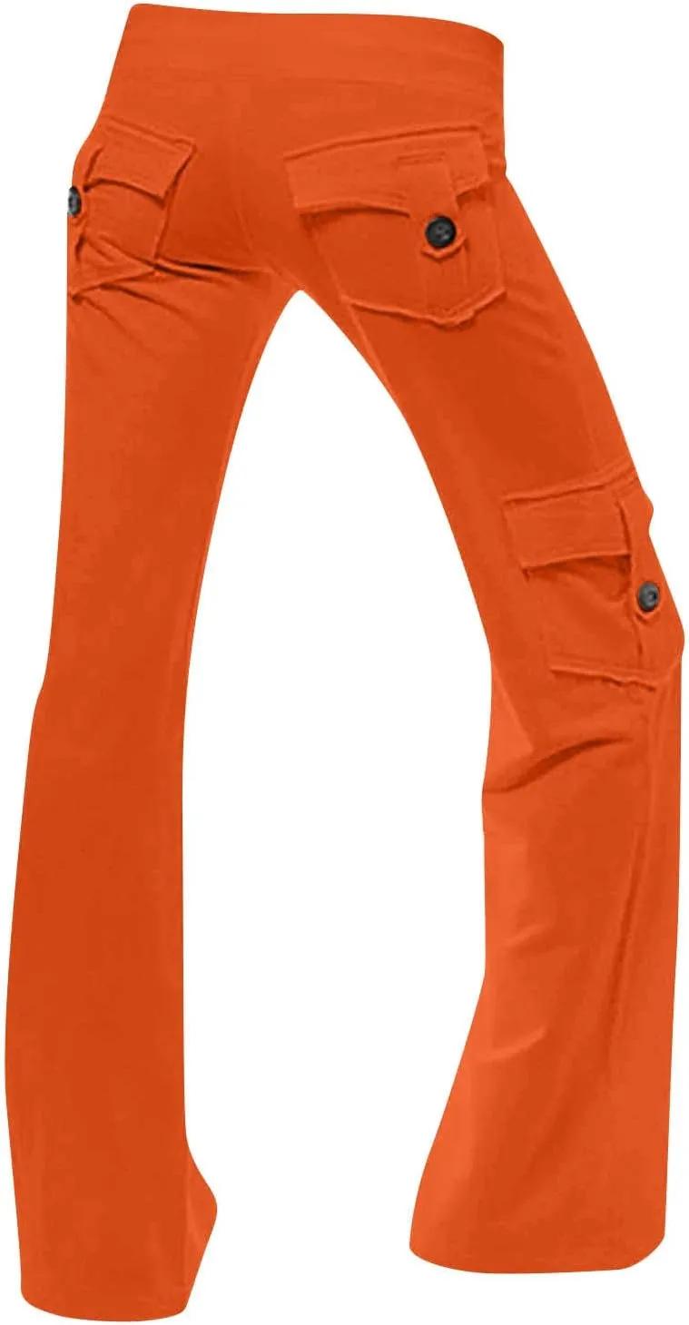 TUNUSKAT Cargo Pants Women Baggy High Waist Yoga Sweatpants Wide Leg Hiking Pants Y2k Combat Military Trousers Relaxed Jogger