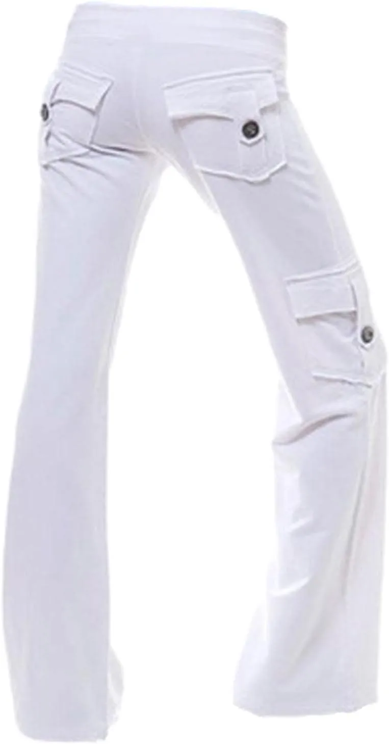 TUNUSKAT Cargo Pants Women Baggy High Waist Yoga Sweatpants Wide Leg Hiking Pants Y2k Combat Military Trousers Relaxed Jogger