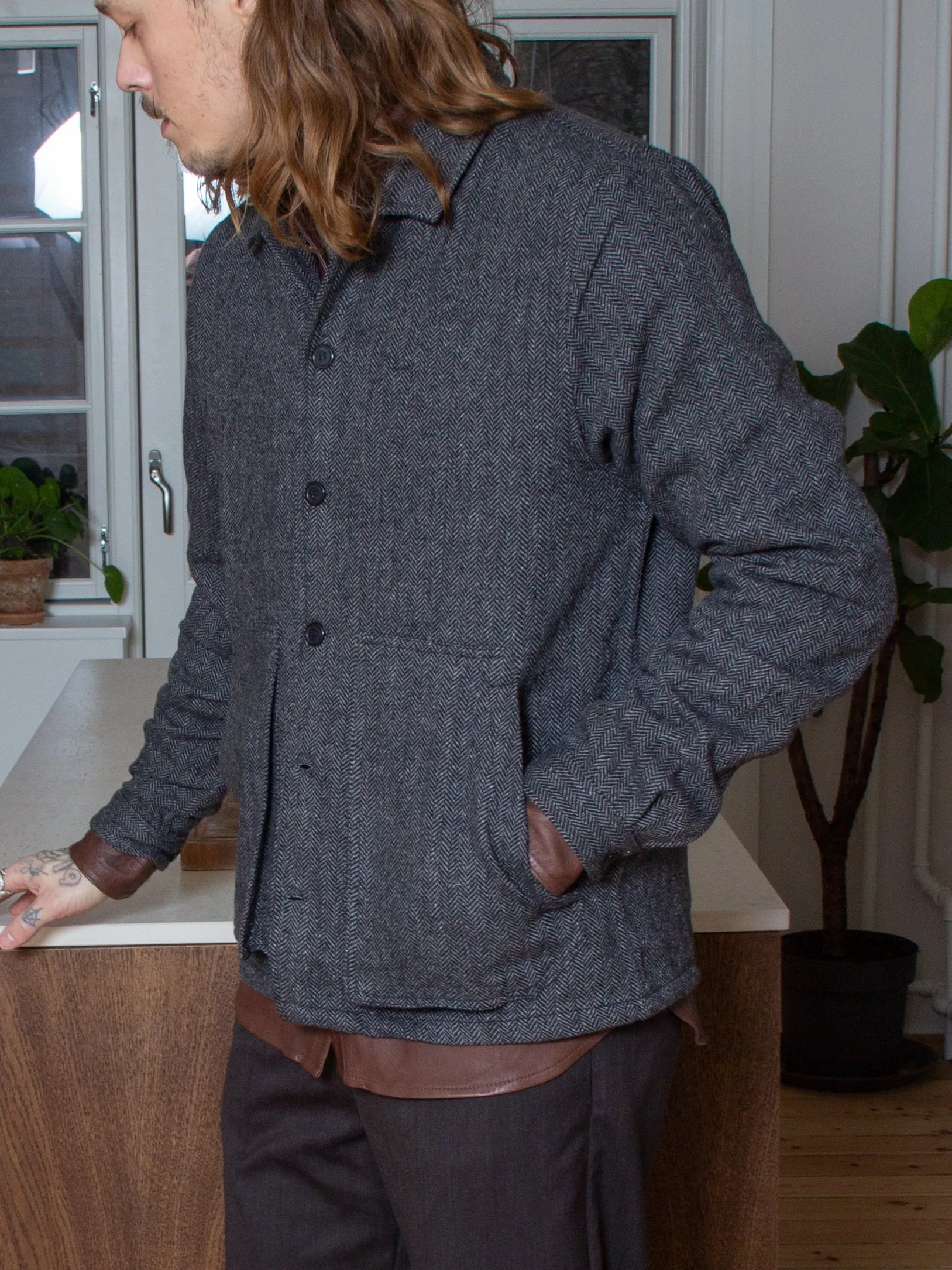 Uncle Bright, Jean, Grey Herringbone
