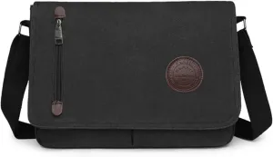 Unisex Canvas Flap Messenger Bag Practical Work Travel Sling Shoulder Bag(Brown)