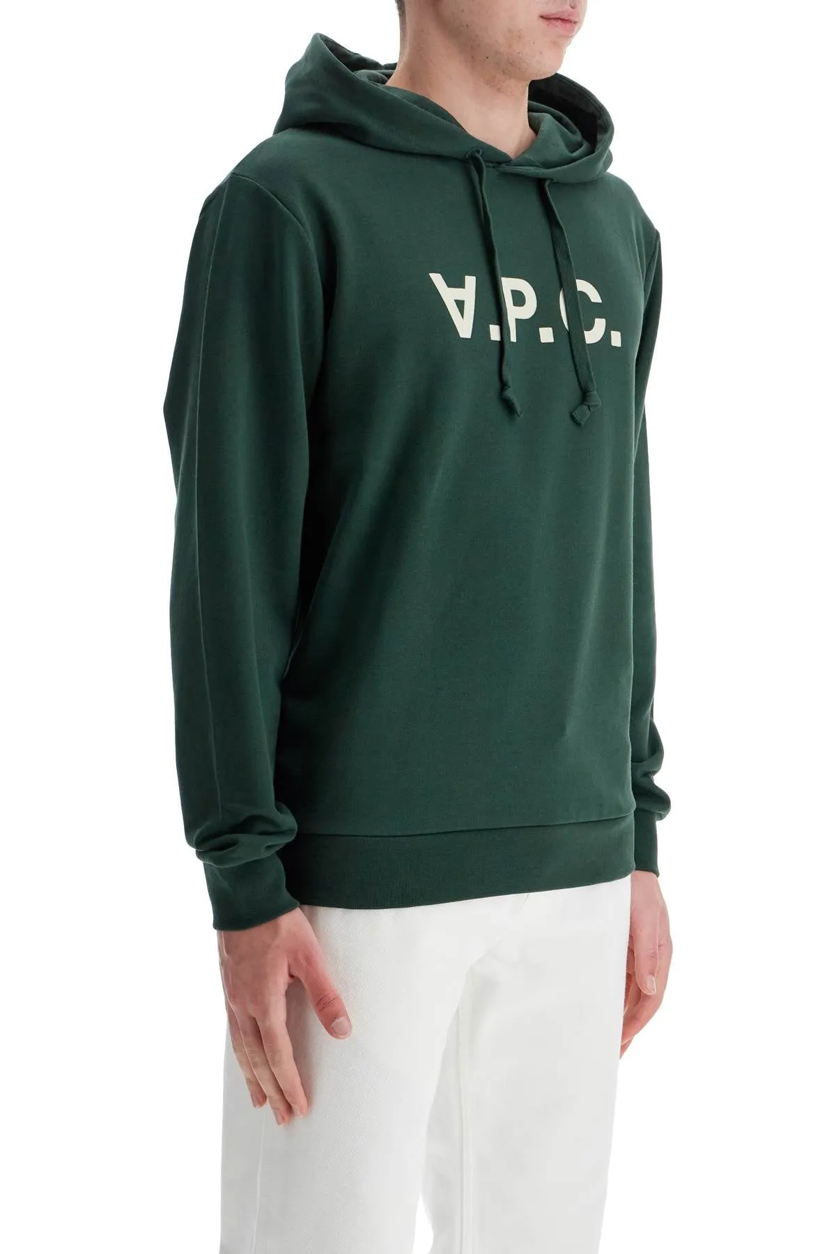 unisex grand vpc hooded sweat COHBN M27908 VERT FONCE BLANC