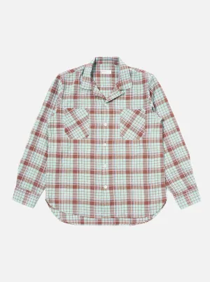 Universal Works Work Shirt in Brown/Pistachio Pattin Check
