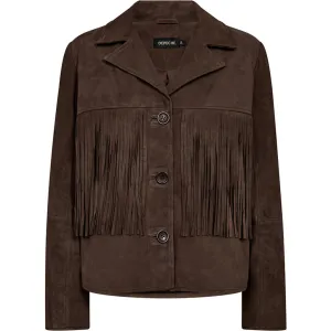 Vandana suede jacket with fringes / 51316 - Deer
