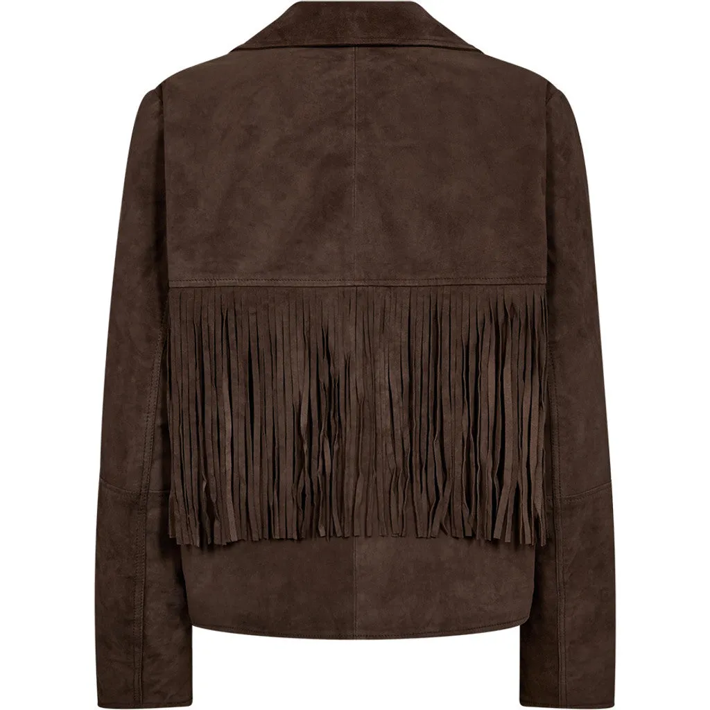 Vandana suede jacket with fringes / 51316 - Deer