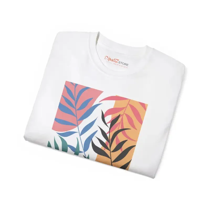 Vibrant Abstract Foliage Ultra Cotton Tee
