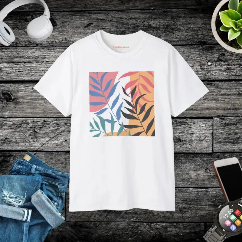 Vibrant Abstract Foliage Ultra Cotton Tee
