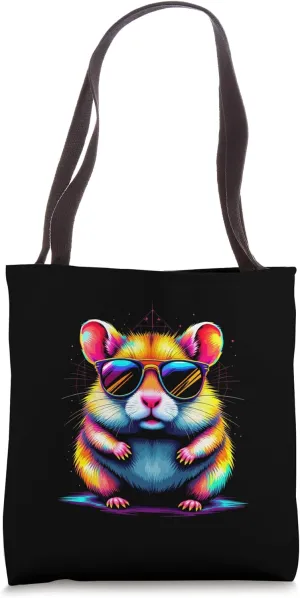 Vibrant Colorful Hamster Tote Bag
