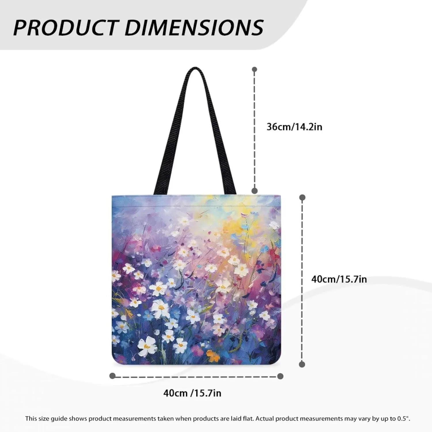 Vibrant Pattern Tote Bag for WomenReusable Handbag for Shopping School Sports