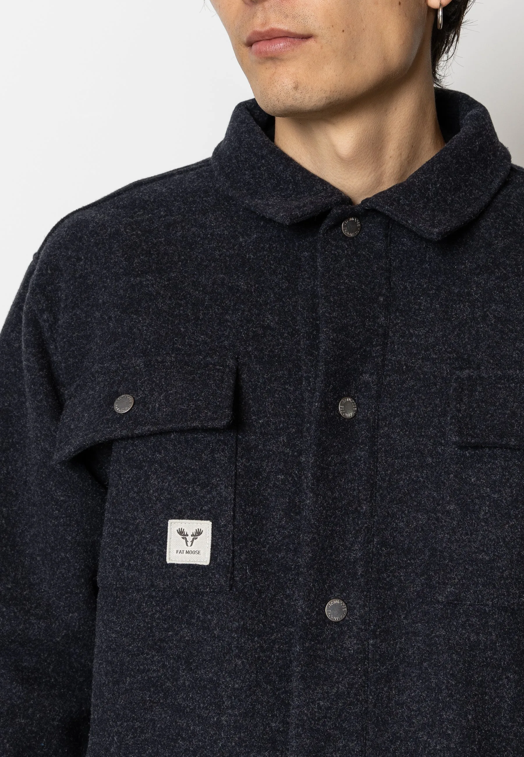VILLAS OVERSHIRT - Dark Navy Melange