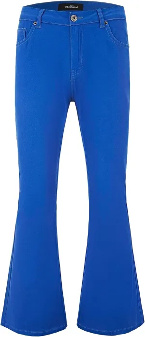 Wbestwind Men's Relaxed Stretch Vintage 60s 70s Bell Bottom Pants Fit 70s Disco Outfits Comfort Flared Retro Leg