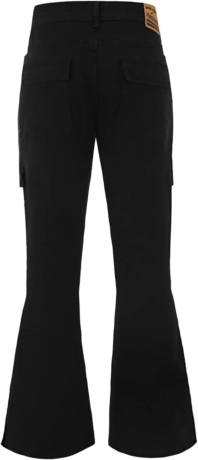 Wbestwind Men's Relaxed Stretch Vintage 60s 70s Bell Bottom Pants Fit 70s Disco Outfits Comfort Flared Retro Leg