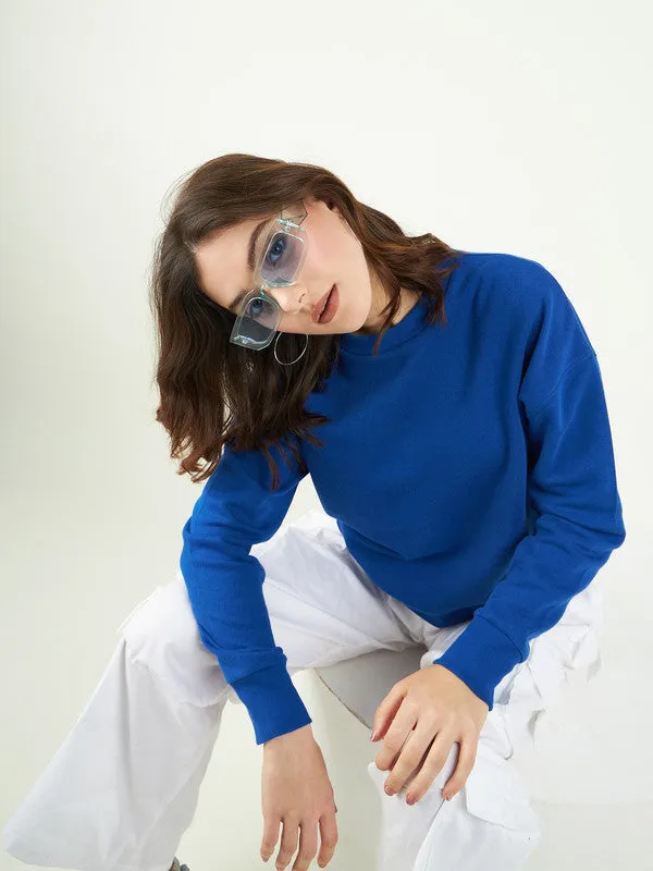 Women Blue Odor-Free Sweatshirt