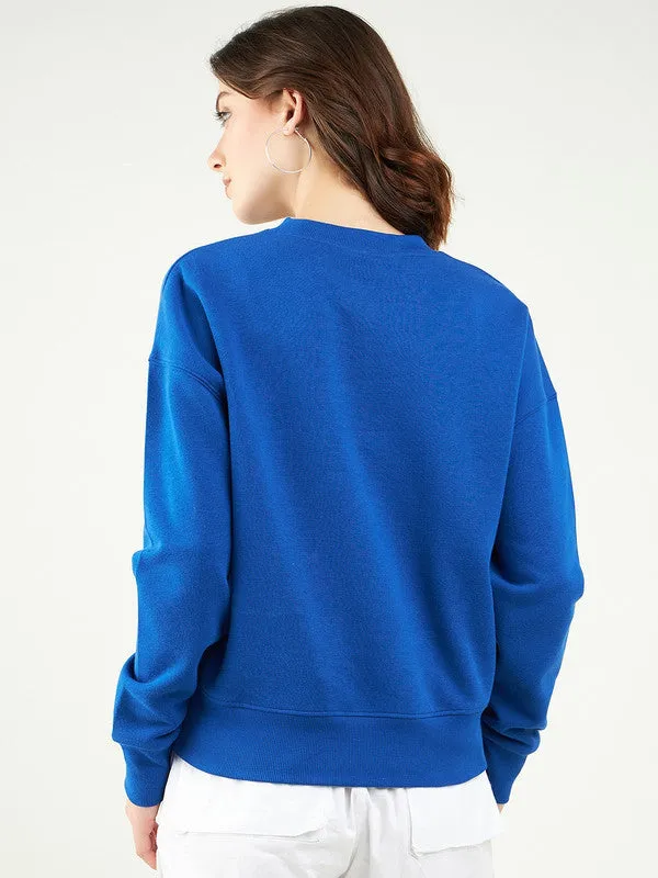 Women Blue Odor-Free Sweatshirt