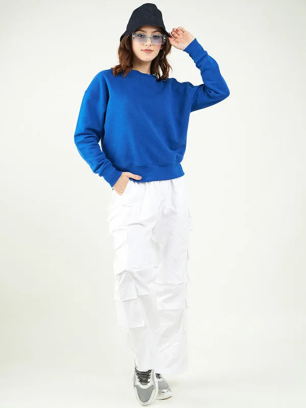Women Blue Odor-Free Sweatshirt