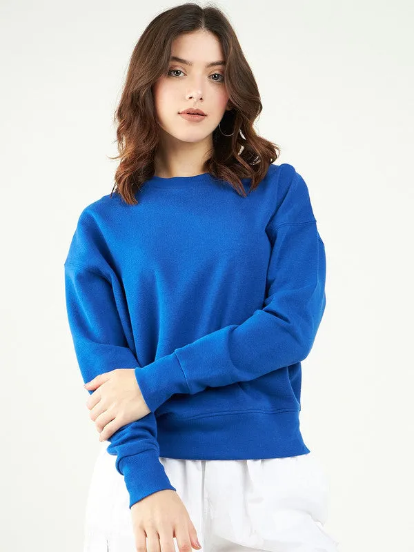 Women Blue Odor-Free Sweatshirt