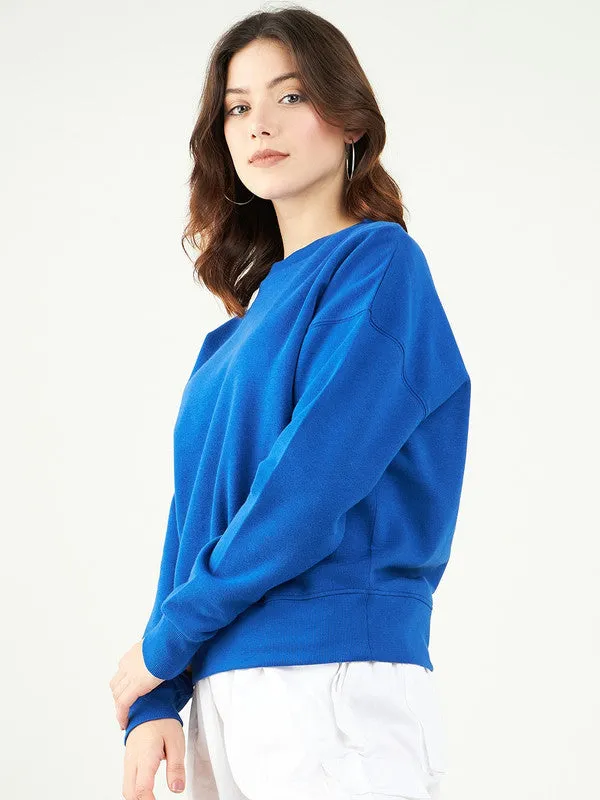 Women Blue Odor-Free Sweatshirt