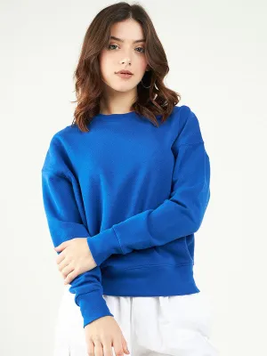 Women Blue Odor-Free Sweatshirt