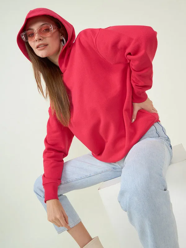 Women Magenta Odor-Free Sweatshirts