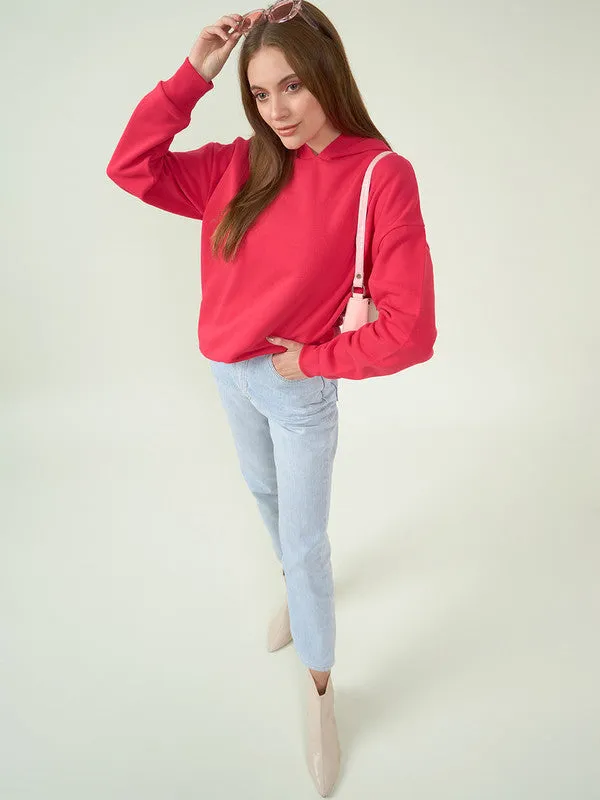 Women Magenta Odor-Free Sweatshirts
