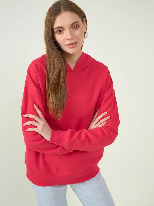 Women Magenta Odor-Free Sweatshirts