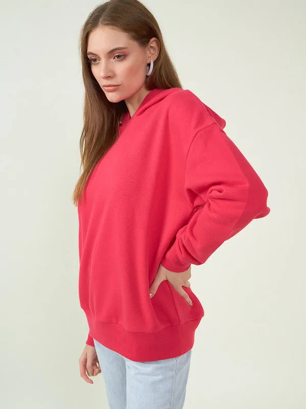 Women Magenta Odor-Free Sweatshirts