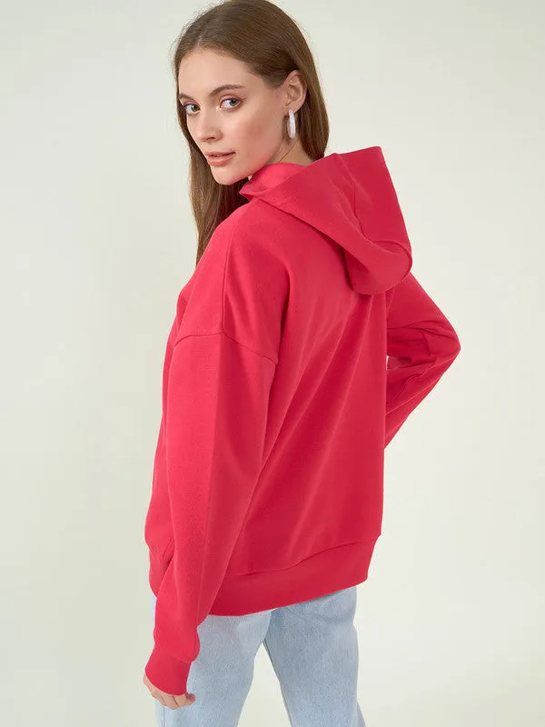 Women Magenta Odor-Free Sweatshirts