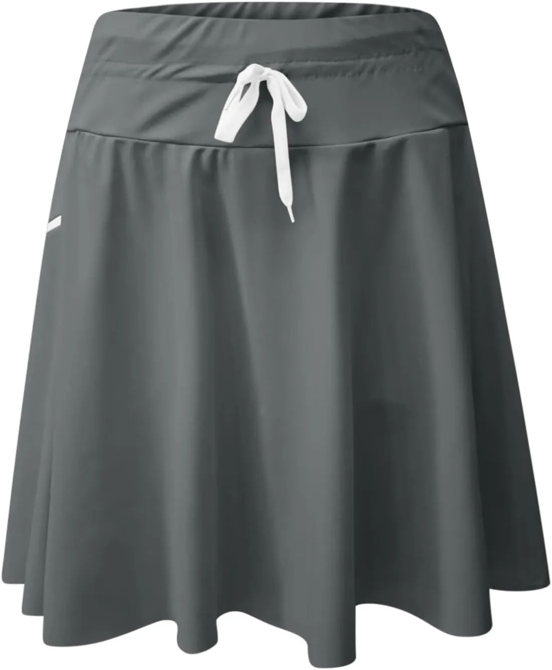 Women's Quick-Drying Underskirt Zipper Drawstring Tie-up High Waist Pleated Plain A Line Short Mini Skirts